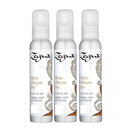 Estuche 3 aceites 100% Argán bio en frasco 100 ml