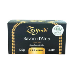 Aleppo-zeep Premium Bio met koffie