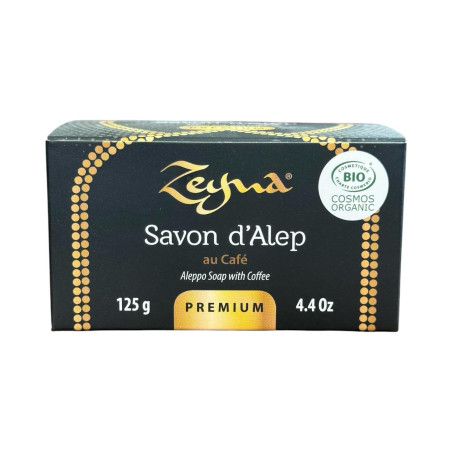 Aleppo-Seife Premium Bio mit Kaffee