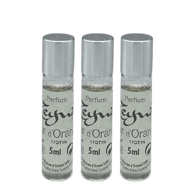 Lot de 3 parfums roll-on Fleur d'oranger 3 x 5 ml